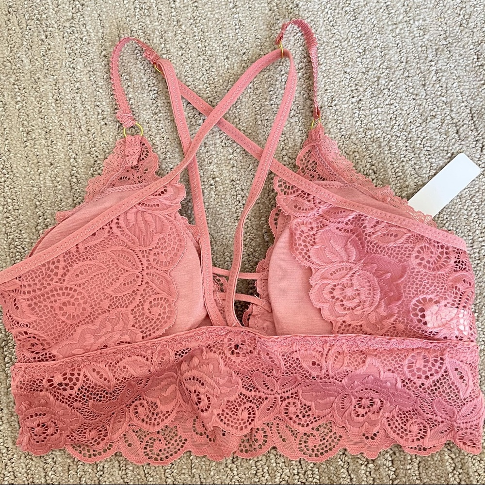 Rose Strappy Lace Bralette NWT S-XL - Picture 3 of 4